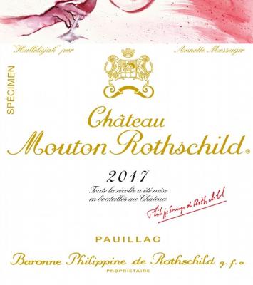 étiquette du Château Mouton Rothschild 2017 Pauillac 1er Grand Cru Classé