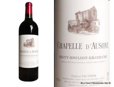 bouteille 75cl de Chapelle d´Ausone 2014 St-Émilion second vin du Château Ausone