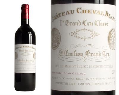 une bouteille de 75cl de Château Cheval Blanc 2020 St-Émilion,1er Grand Cru Classé A