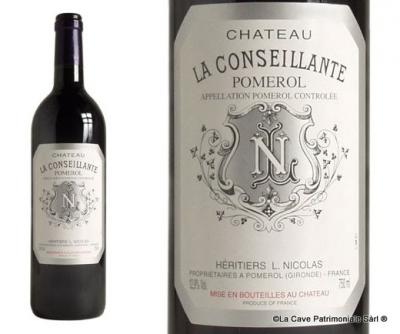 bouteille 75cl et d étail d´étiquette du Château La Conseillante 2015,grand vin de Pomerol