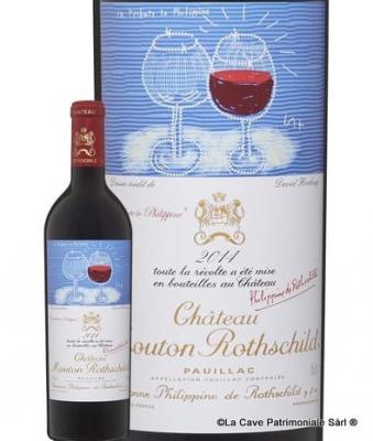 bouteille 75cl et étiquette du Château Mouton Rothschild 2014,Pauillac