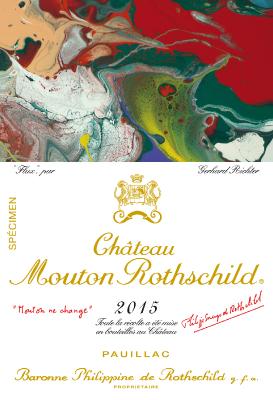 étiquette du Château Mouton Rothschild 2015,Pauillac
