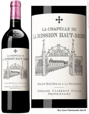 bouteille 75cl de La Chapelle de la Mission Haut-Brion 2017 second vin du Château La Mission Haut-Brion